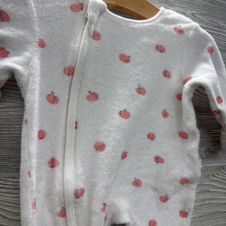 Side Zip Terry Sleeper Peaches NB