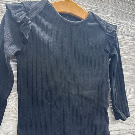 LS Ribbed Bodysuit Flutter Sleeves 24M