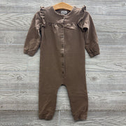 LS Button Up Outfit Flutter Sleeves 18M *