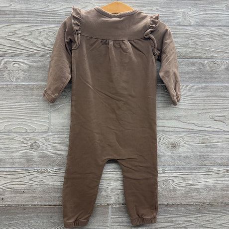 LS Button Up Outfit Flutter Sleeves 18M *