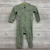 LS Waffle Knit Outfit W/ Hood Dinosaurs 12M