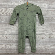 LS Waffle Knit Outfit W/ Hood Dinosaurs 12M