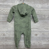 LS Waffle Knit Outfit W/ Hood Dinosaurs 12M
