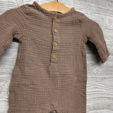 LS Gauze Button Up Outfit 0-3M