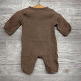 LS Gauze Button Up Outfit 0-3M