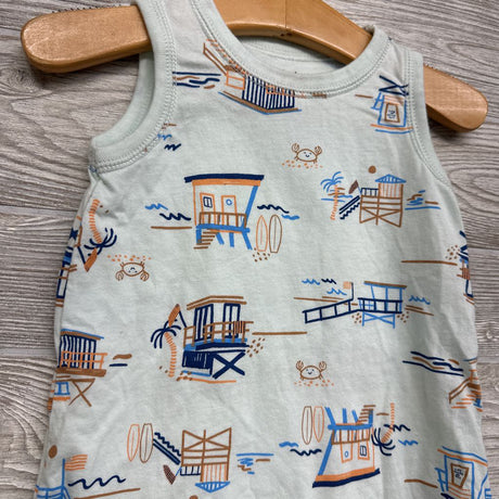 Tank Shorty Romper Beach Houses Surf Boards 12M