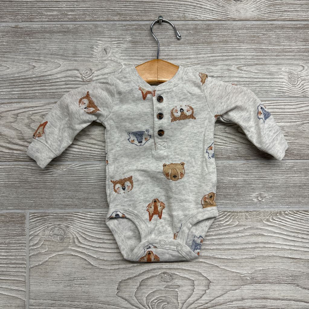 LS Henley Bodysuit Bears Fox NB