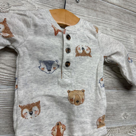 LS Henley Bodysuit Bears Fox NB