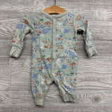 LS Snap Outfit Whales Coral 0-3M