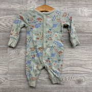 LS Snap Outfit Whales Coral 0-3M