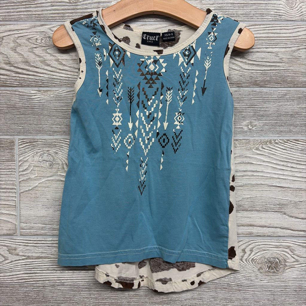 Tank Top Cow Print Aztek 4-5