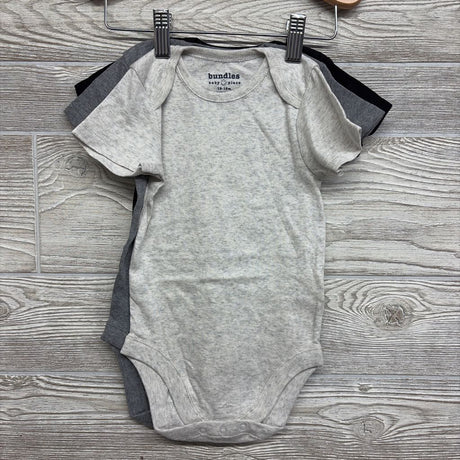 NEW 4 Pk Bodysuits Solid 12-18M