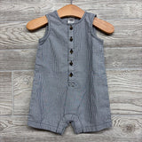 Tank Textured Button Up Shorty Romper 6M