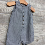 Tank Textured Button Up Shorty Romper 6M