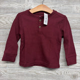 NEW LS Waffle Knit Henley Shirt 12-18M