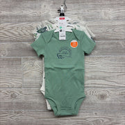NEW 3 Pk Bodysuits Little Optimist Dinosaurs 6M