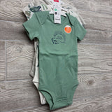 NEW 3 Pk Bodysuits Little Optimist Dinosaurs 6M