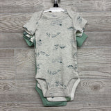 NEW 3 Pk Bodysuits Little Optimist Dinosaurs 6M