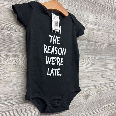NEW Bodysuit I'm The Reason We're Late 18M