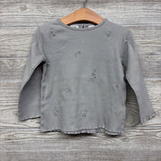 LS Ribbed Shirt Flowers Lettuce Trim 2-3