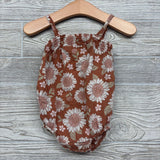 Tank Smocked Romper Flowers 6M