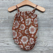 Tank Smocked Romper Flowers 6M