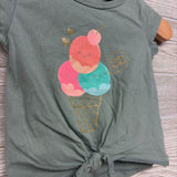 Front Knot Shirt Ice Cream Better Together 6M