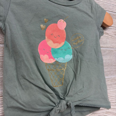 Front Knot Shirt Ice Cream Better Together 6M