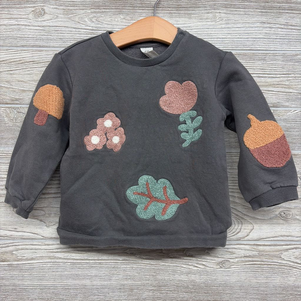 Crewneck Flowers Acorns 2T