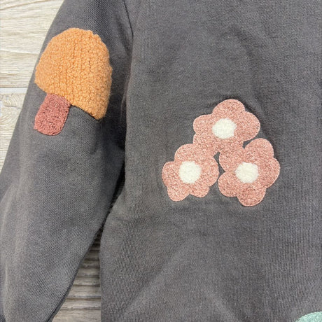 Crewneck Flowers Acorns 2T