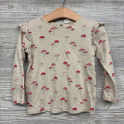 LS Shirt Mushrooms Flutter Sleeve 2T