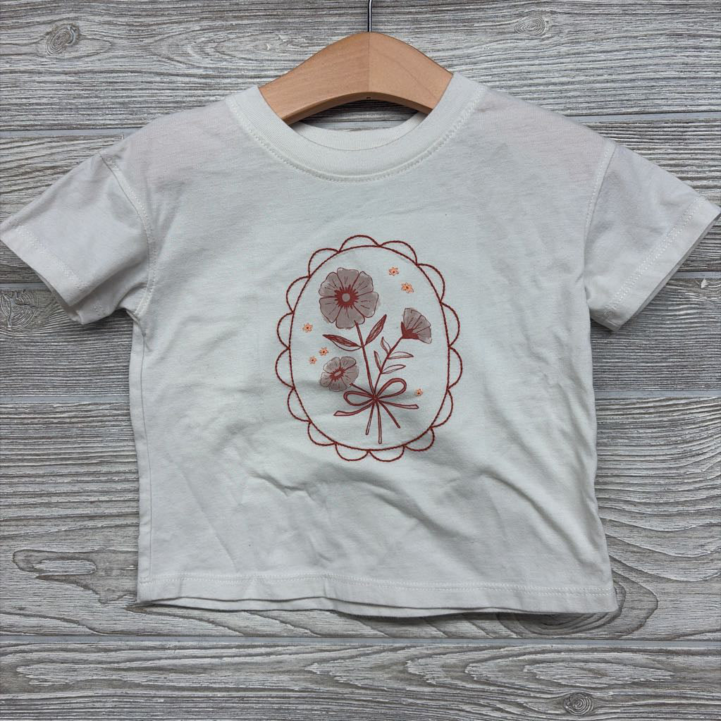 Shirt Flowers Bow 3T