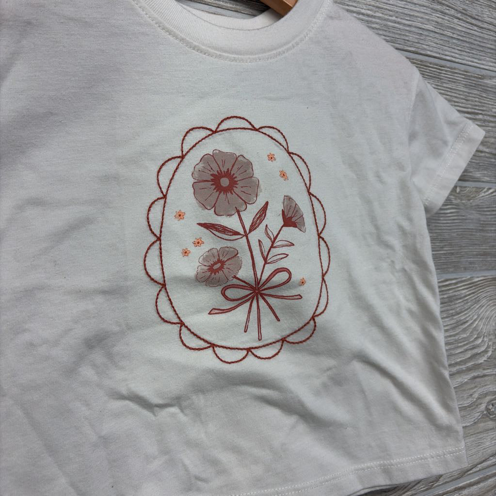 Shirt Flowers Bow 3T