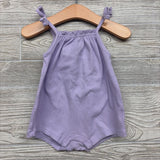 Ribbed Tank Romper Bow Straps 3-6M