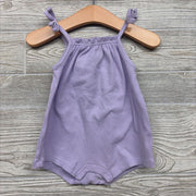 Ribbed Tank Romper Bow Straps 3-6M