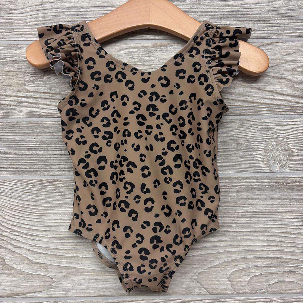 Flutter Strap Swimsuit Animal Print 9-12M