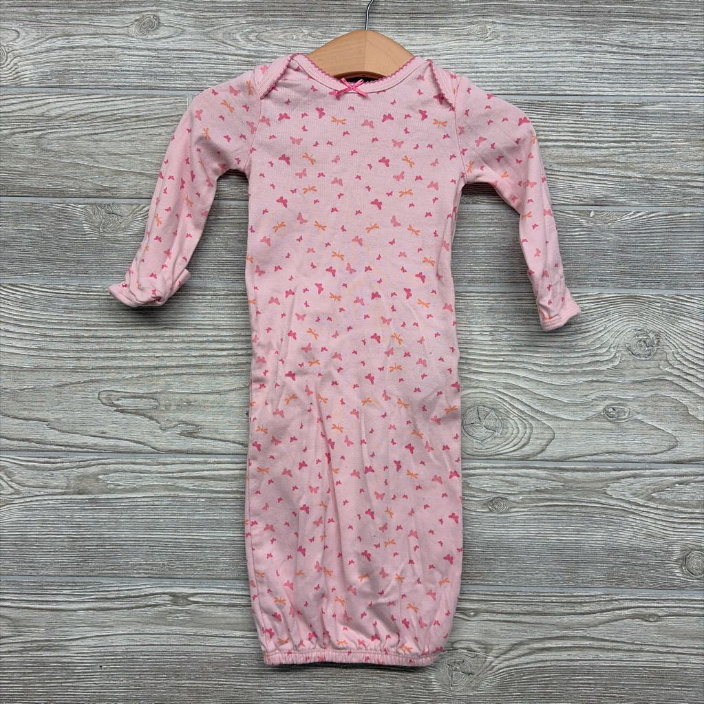 LS PJ Gown Butterflies 0-3M
