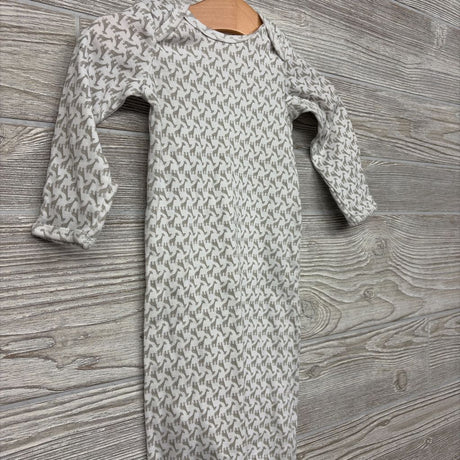 LS PJ Gown Giraffe 0-3M