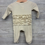 Waffle Knit Sleeper Ruffles 0-3M