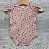 Puff Sleeve Bodysuit Flowers Bow 0-3M