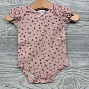 Puff Sleeve Bodysuit Flowers Bow 0-3M