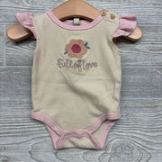 Organic Flutter Sleeve Bodysuit Full Of Love 0-3M
