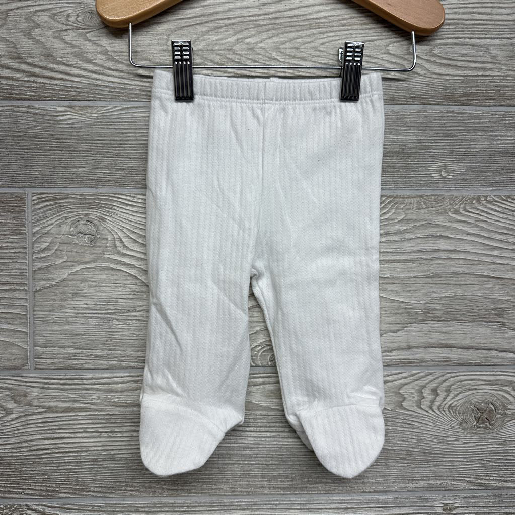 Nw/oT LS Pointelle Side Snap Shirt & Footed Pants 0-3M