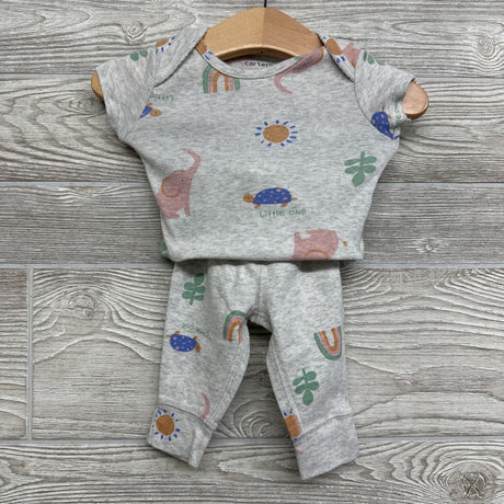 Bodysuit & Pants Elephants Turtles Little One 3M