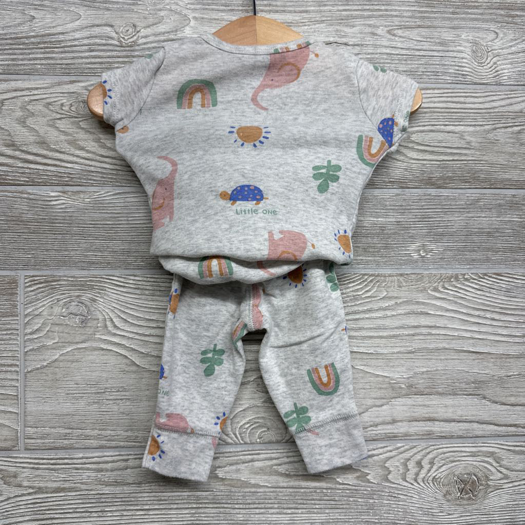 Bodysuit & Pants Elephants Turtles Little One 3M