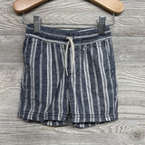 Pull On Drawstring Linen Blend Shorts Stripes 18-24M