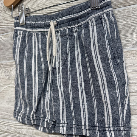 Pull On Drawstring Linen Blend Shorts Stripes 18-24M
