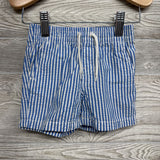 Seersucker Pull On Drawstring Shorts Stripes 12-18M