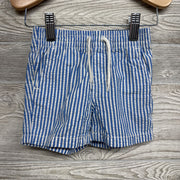 Seersucker Pull On Drawstring Shorts Stripes 12-18M