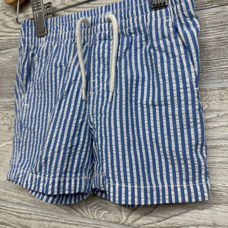 Seersucker Pull On Drawstring Shorts Stripes 12-18M
